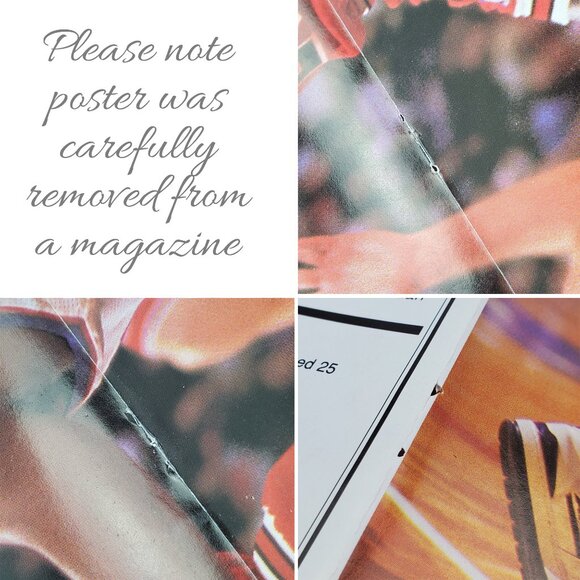 Michael Air Jordan Vintage Pull-Out Poster 1989 Chicago Bulls 80s Double Sided - Picture 7 of 10